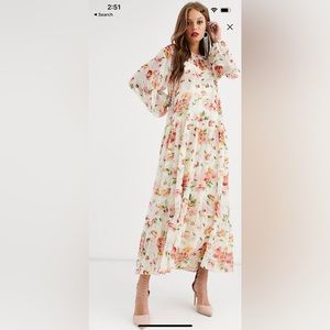 ASOS oversized maxi dress in floral print
